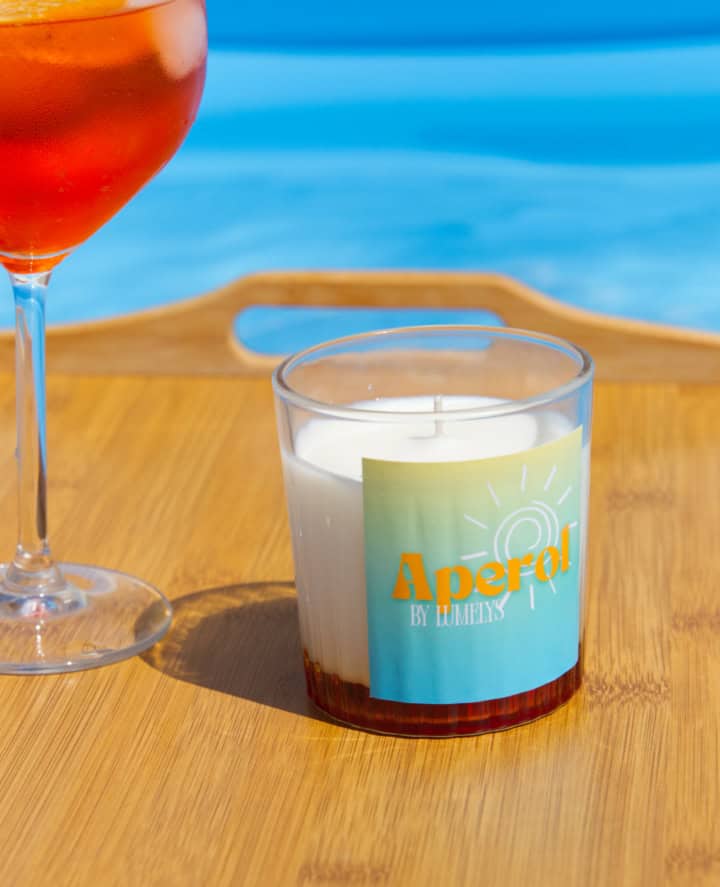 Bougie parfumée cocktail - Aperol