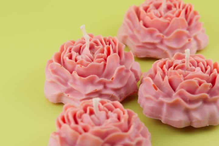 Lot de 4 bougies Jardin secret - petit format